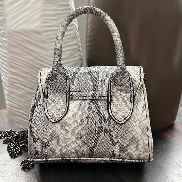 GUESS Python Print Micro Mini Top Handle Crossbody Bag - Picture 4 of 11